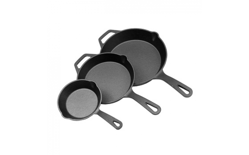Wholesale Customized Frying Pan 8Inch 10Inch 12 Inch Pre-seasoned Cast Iron Skillet Set / Iron Skillet Pan