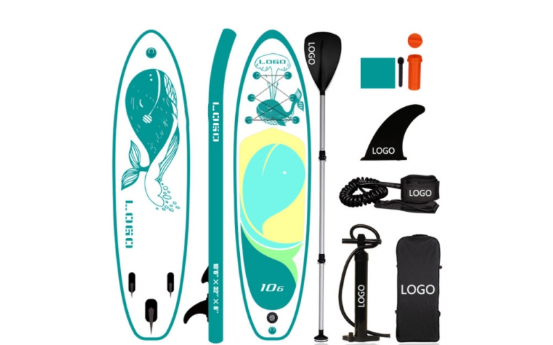 Inflatable SUP board with accessories & carry bag