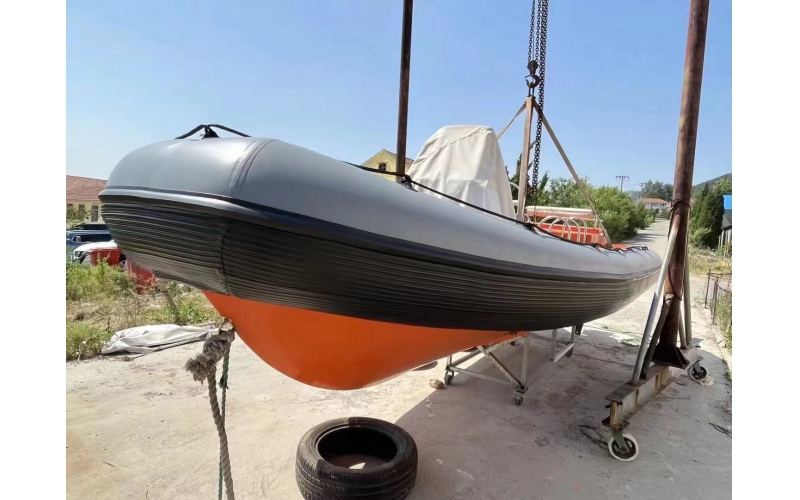 Aluminum hull RIB boat,with Hypalon pontoon