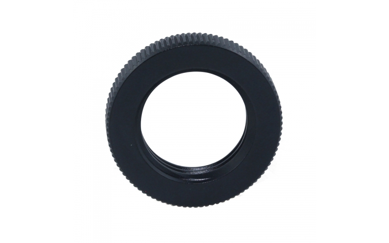 Custom Machined Precision Black Round Knurled Nuts