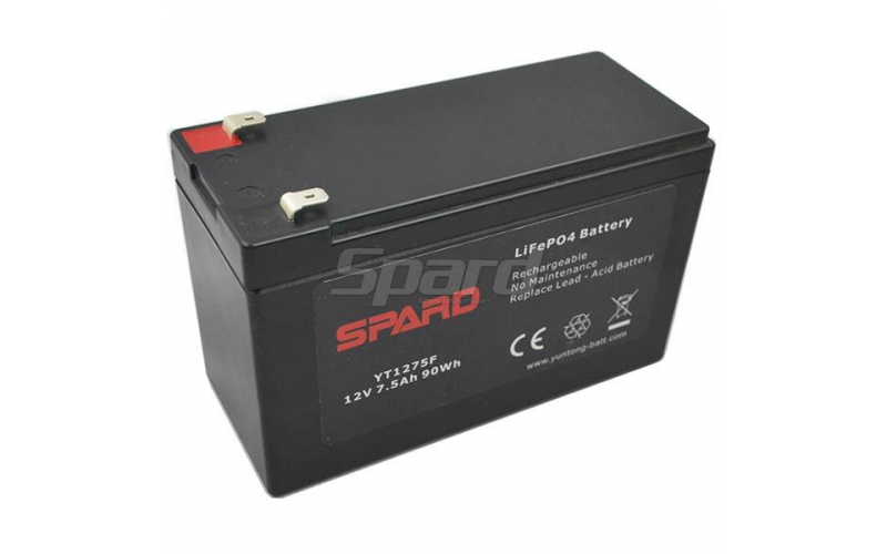 Replace SLA - Spard LiFePO4 battery 12V 7.5Ah YT1275F
