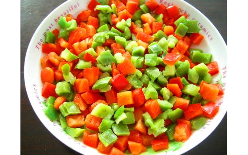 Mixed diced pepper