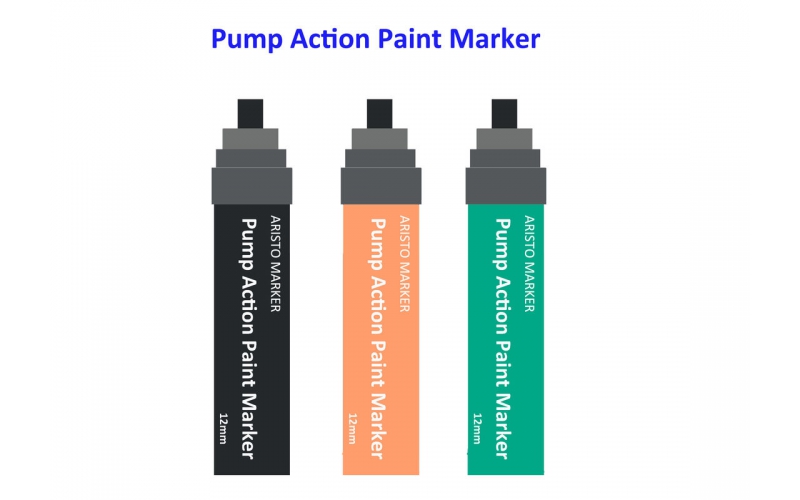 12mm Pump Action PP Paint Marker Pen / Safety Art Marker Pens for Artists