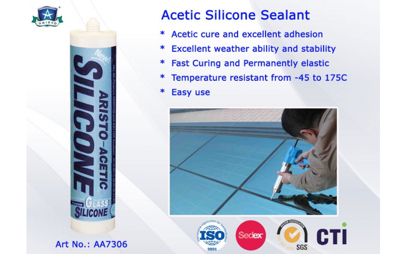 Acetic Silicone Adhesive Sealant Adopting One Part GE Raw Material for Industrial