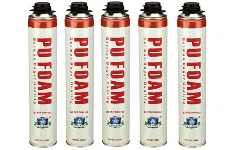 Professional B2 Fire Resistant PU Foam Spray / Polyurethane Foam 750ml