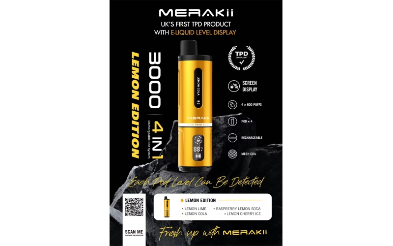 FIRST TPD PRODUCT WITH E-LIQUID LEVEL DISPLAY